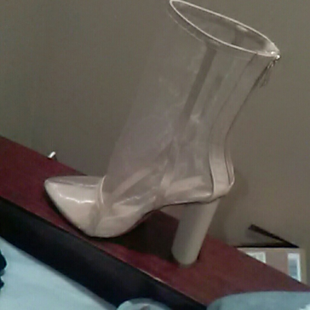 See through woman heels